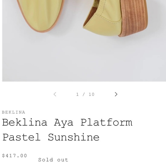 Beklina Aya Platform Fish Paste Slip On Suede Block Heel Women's Size 8 - Picture 4 of 16